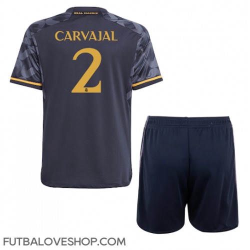 Dres Real Madrid Daniel Carvajal #2 Preč pre deti 2023-24 Krátky Rukáv (+ trenírky)